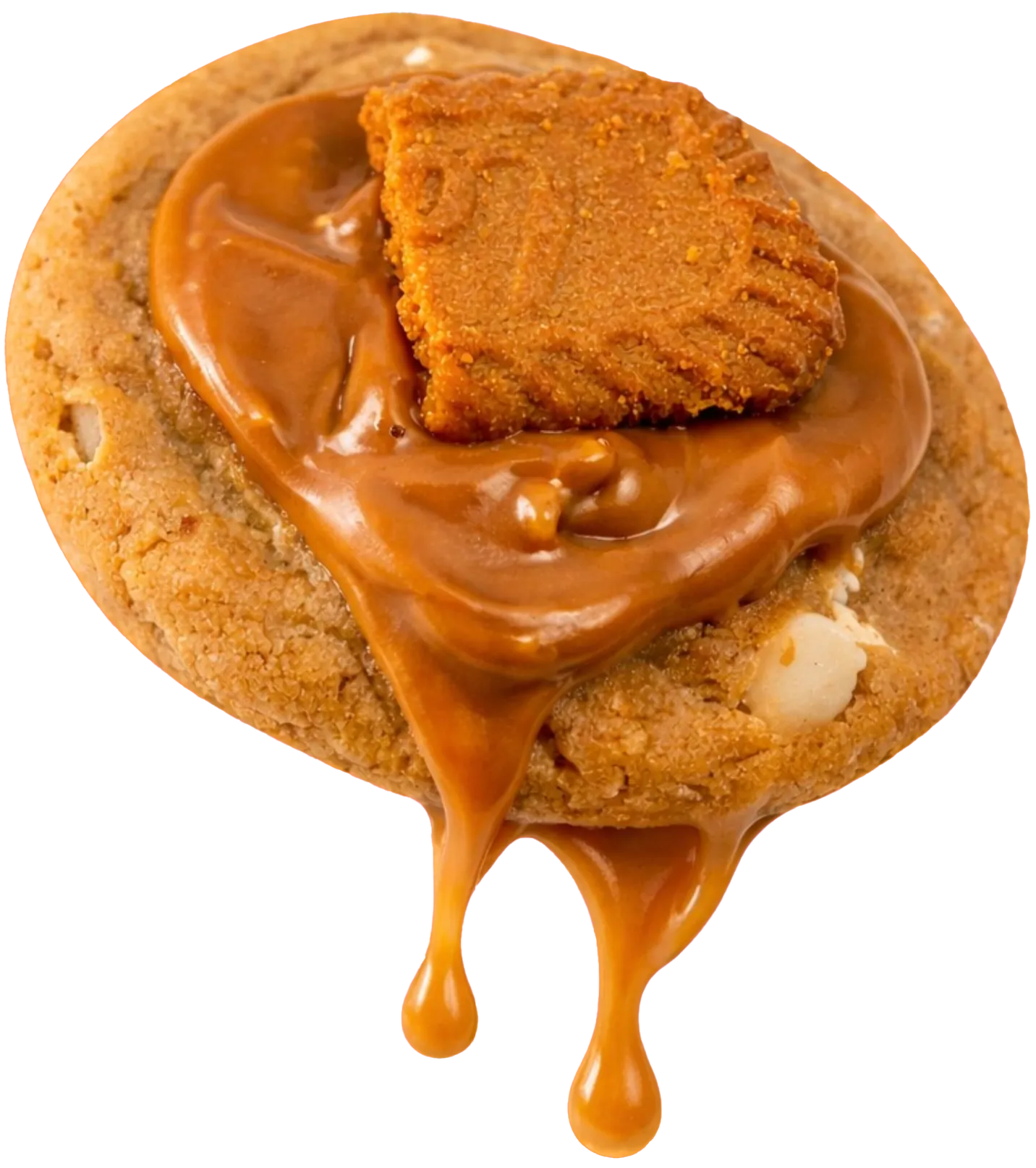 Caramel dripping cookie